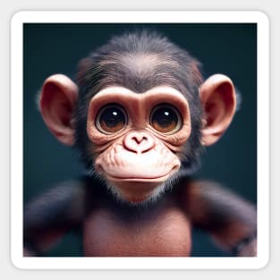 Adorable chimp Sticker